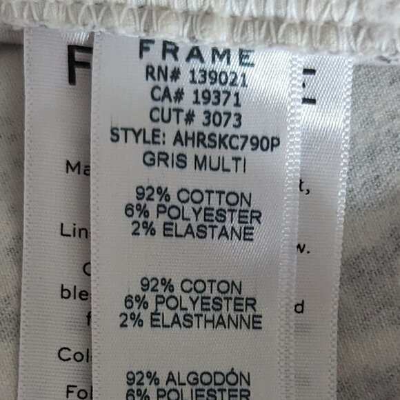 FRAME denim White Black Women's Ali High Rise Cigarette Jeans Python 27 - Picture 5 of 6